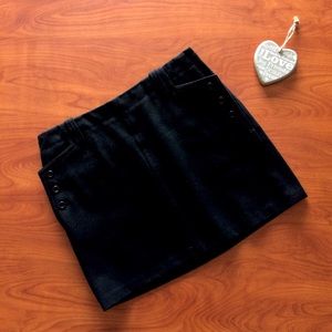 Black Wool Skirt